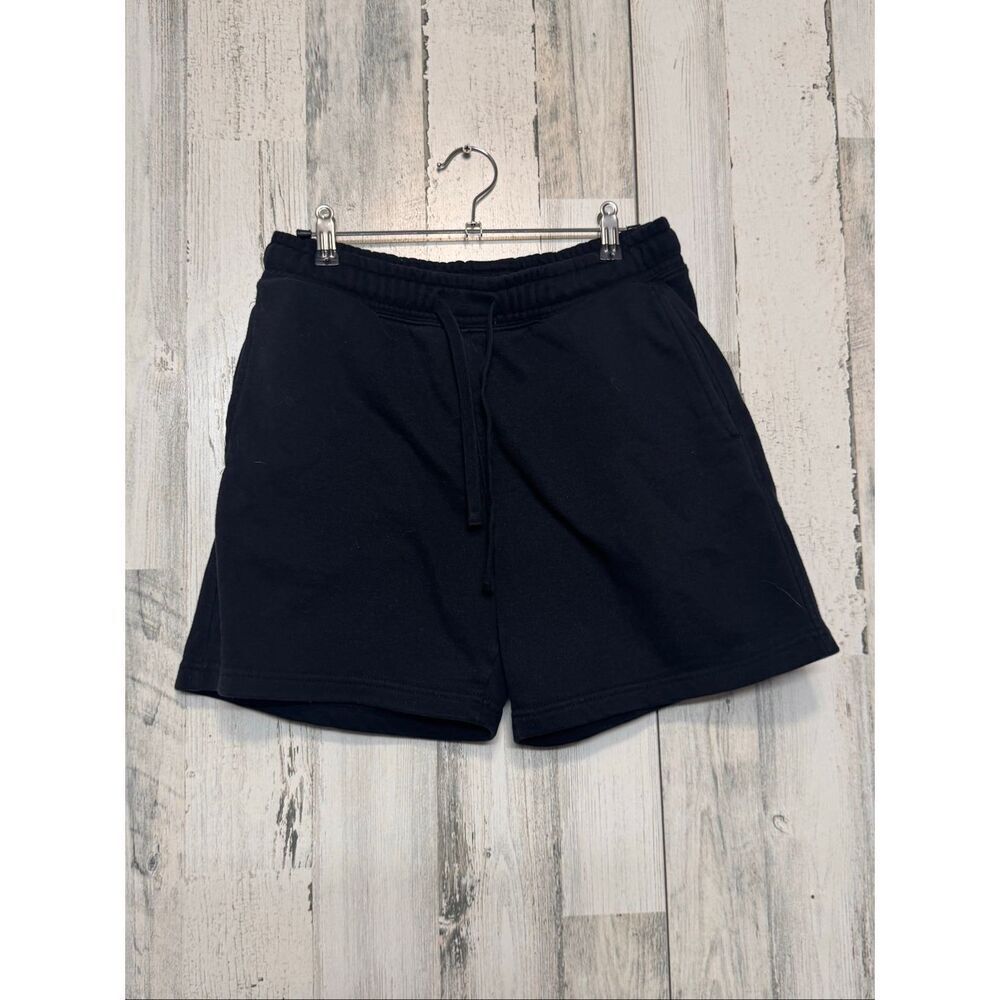 Forever 21 Men Black Sweat Shorts Drawstring Casual Lounge Athletic Shorts Size